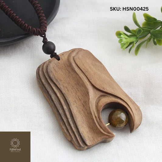 Handcrafted Wooden Pendant Necklace