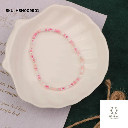 Delicate Pink Beaded Bracelet for Women