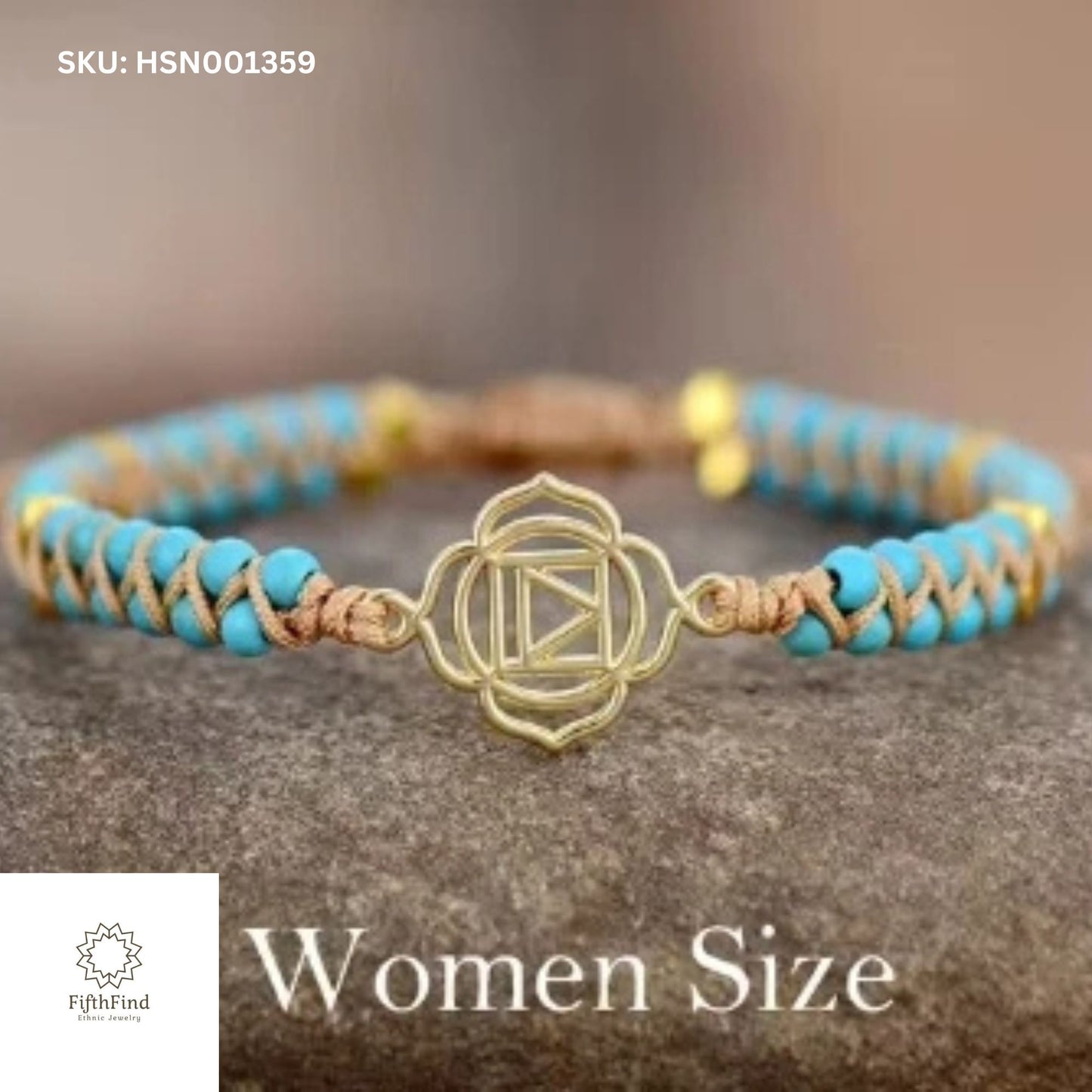 Women's Turquoise Chakra Bracelet - FifthFind Jewelry