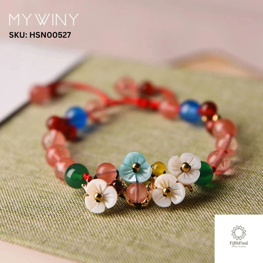 Floral Gemstone Bracelet | FifthFind Boho Chic Jewelry