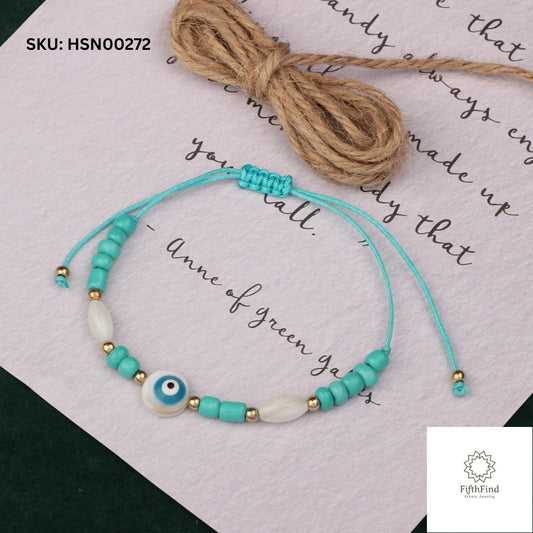 Turquoise Evil Eye Bracelet for Boho Jewelry Fans