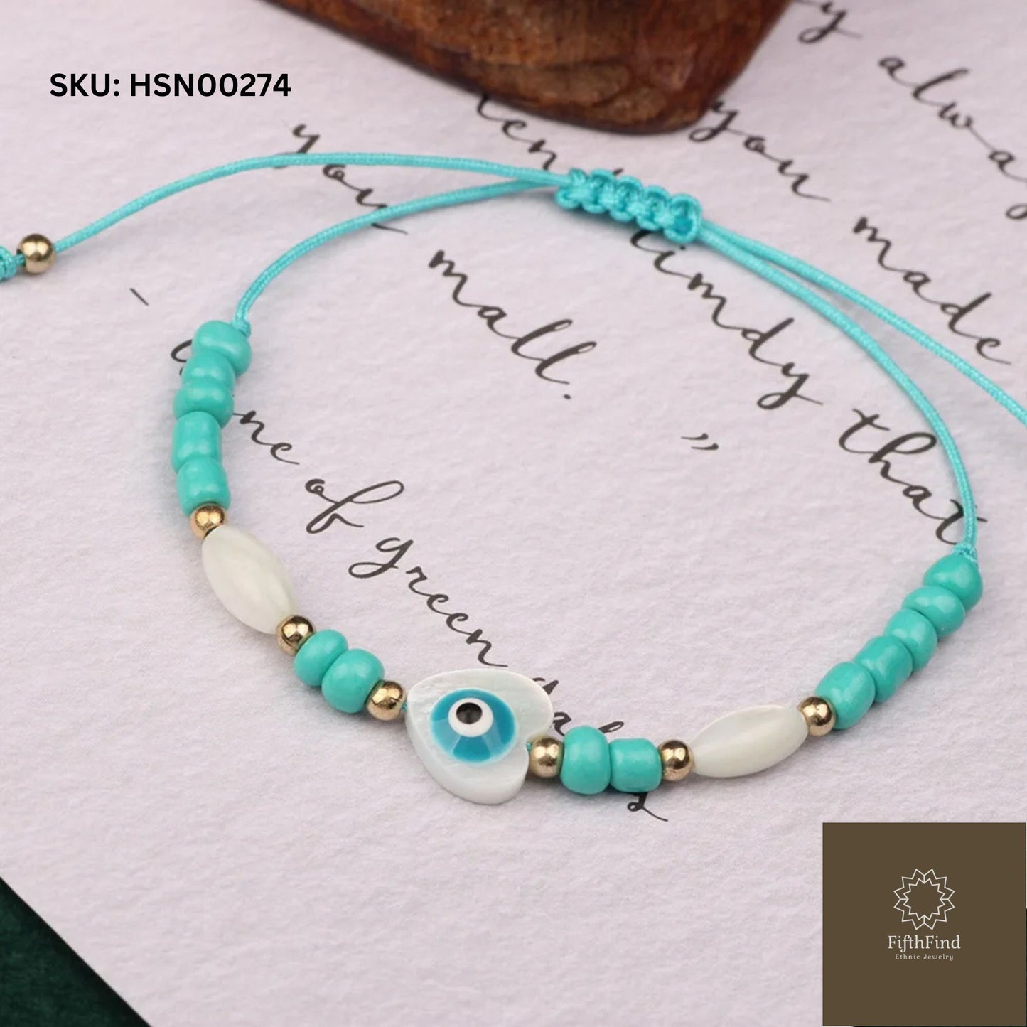 Turquoise Evil Eye Charm Bracelet