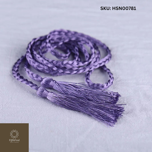 Purple Braided Tassel Cord Bracelet